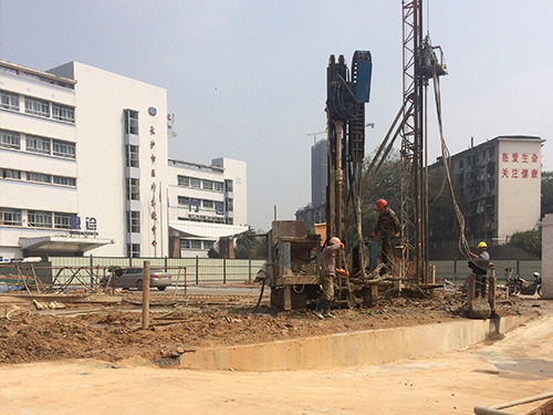 長沙中心醫院基坑止水施工